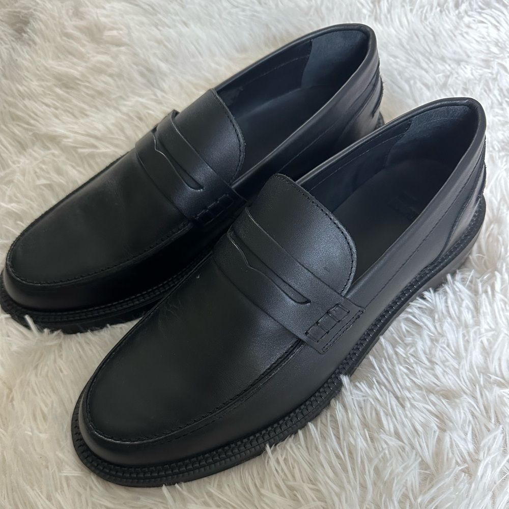 The Kooples black leather moccasins 43